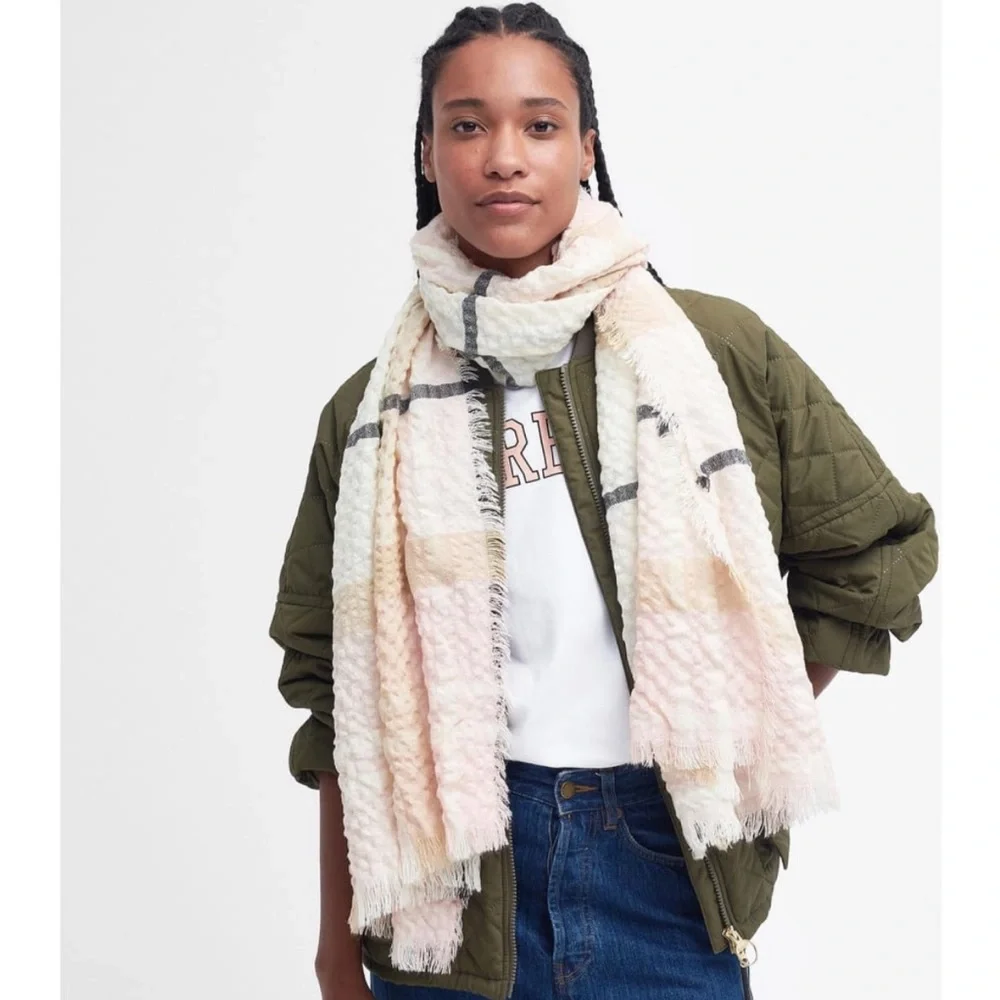 Ladies Barbour Brand Alba Tartan Wrap Scarf